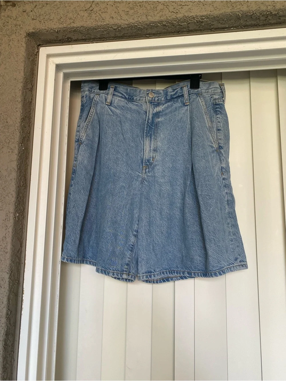 Agolde Ellis Long Denim Shorts